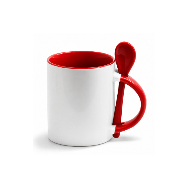 Caneca Colher Bicolor Colors - Imagem 1